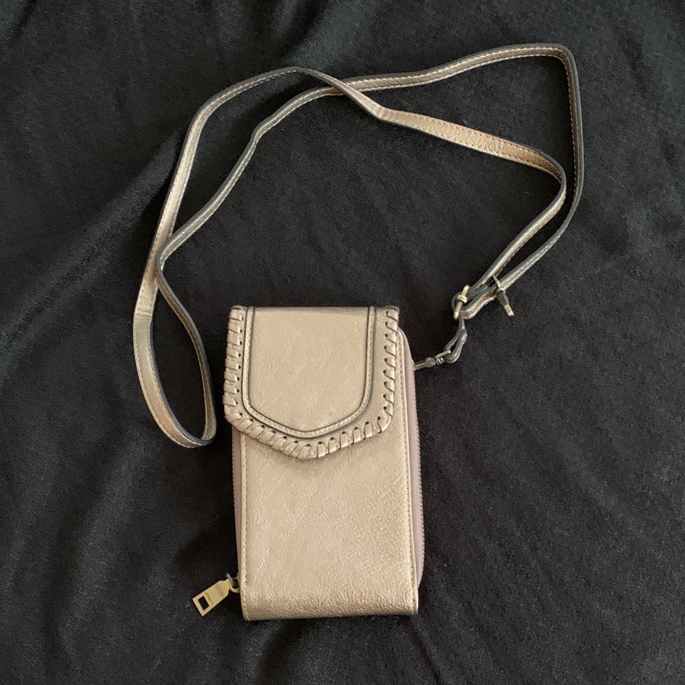 Jen & Co crossbody case with touchscreen phone & credit card/id space